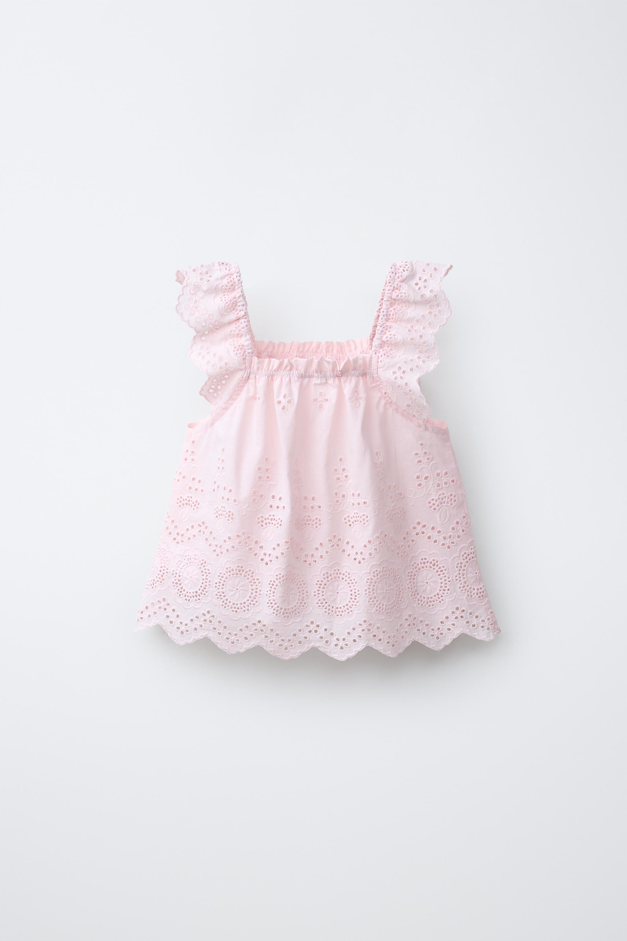 SCHIFFLI EMBROIDERY TOP | Zara UK