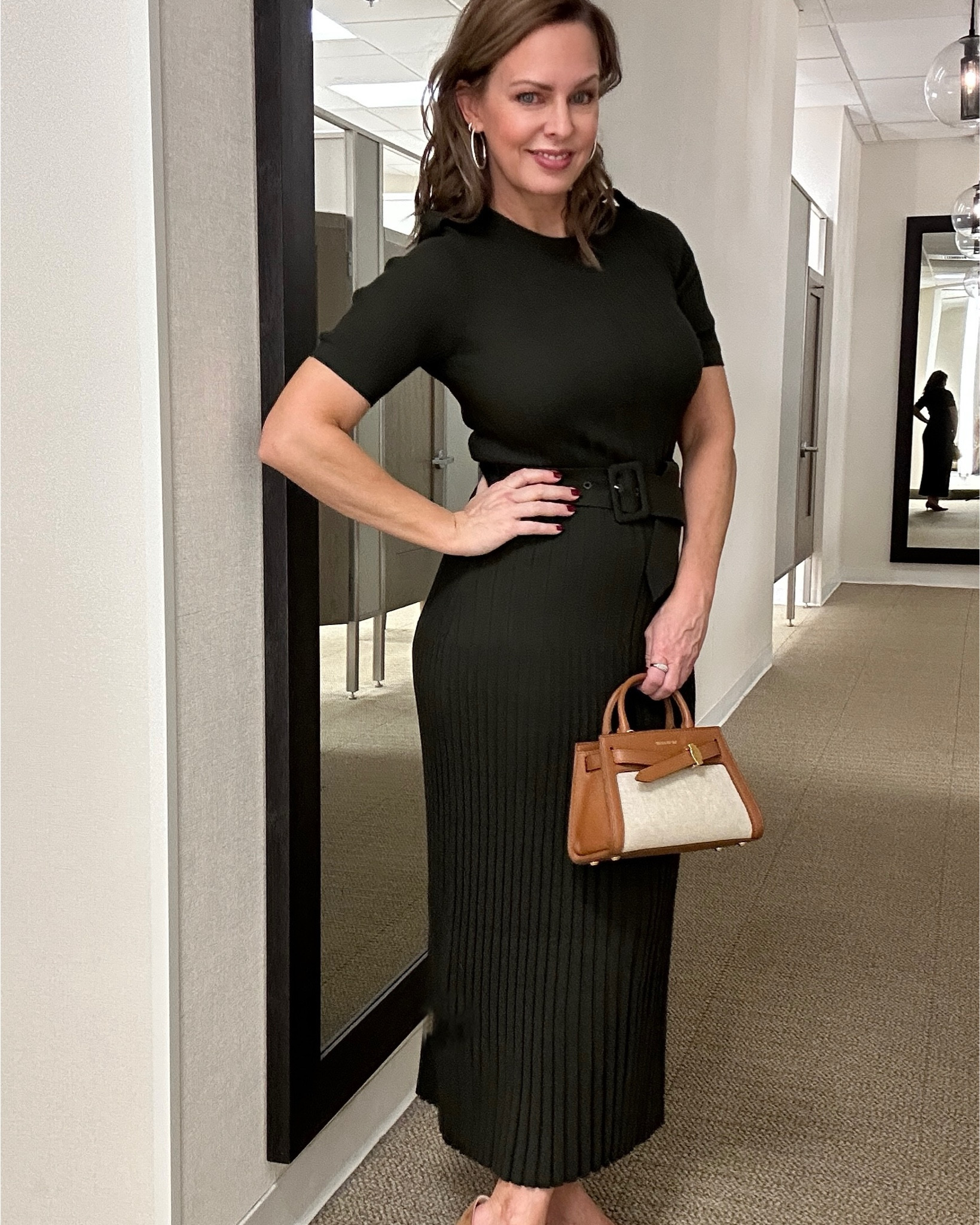 Wow. Just…wow. Please add some olive green to your closet this season. Give black a rest. This ribbed knit dress exceeded my expectations. You may want to Spanx her; she is true to size. 

#LTKStyleTip #LTKOver40 #LTKWorkwear
