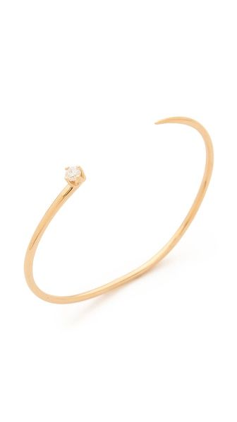 Mirlo Andyheart Cuff Bracelet - Gold/Clear | Shopbop