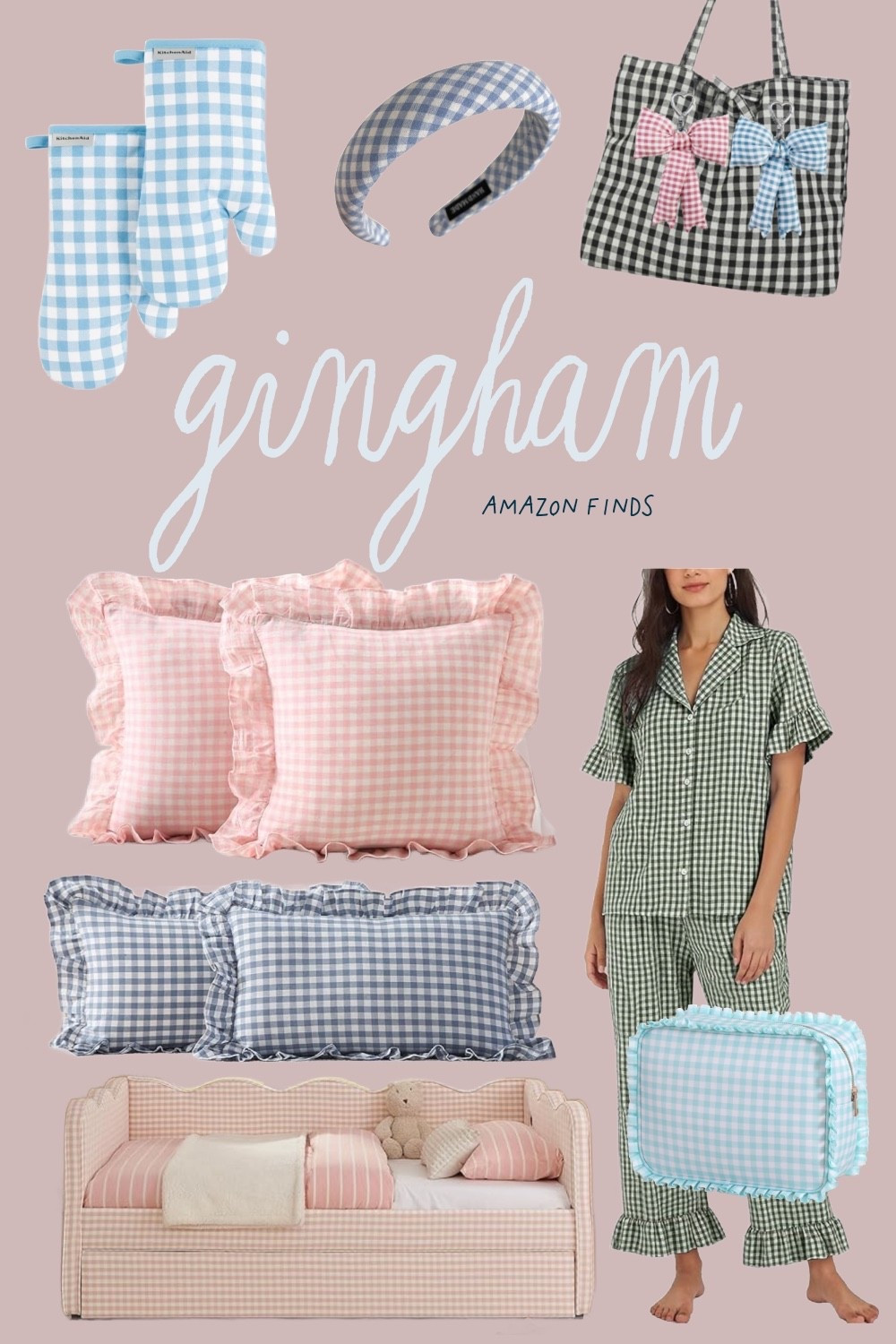 Gingham Amazon finds ✨💙

#LTKmorningroutine #LTKootd #LTKHome