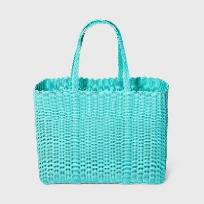 Woven Tote Handbag - Shade & Shore™ Turquoise Blue | Target