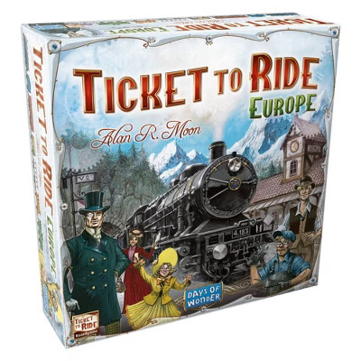 Ticket To Ride Europe Board Game: Days of Wonder, Strategy Game for 2-5 Players, 30-60 Minutes | Target