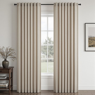 Topfinel Linen Back Tab Linen Curtains 84 Inch Length 2 Panels for Bedroom Living Room Textured Semi Sheer Drape with Hooks | Target