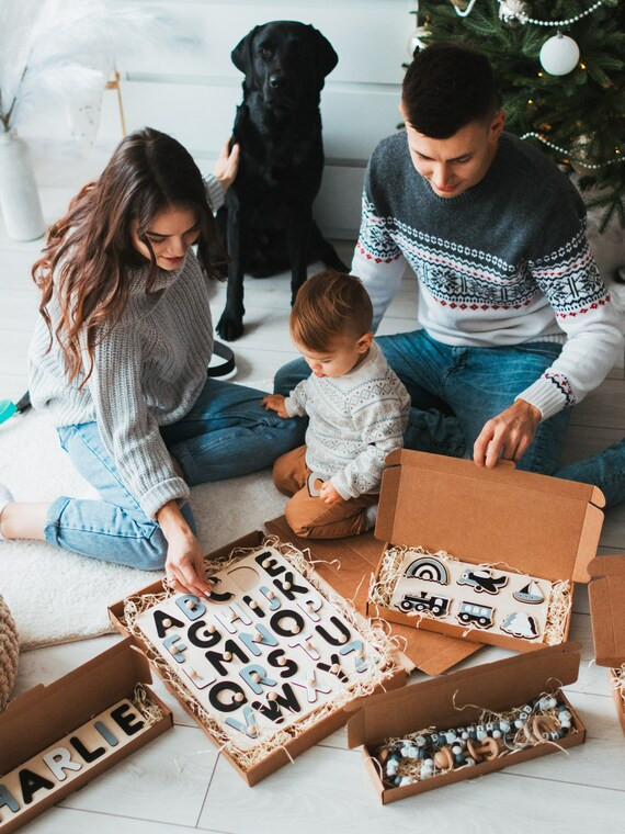 Black and White Alphabet Puzzle | Etsy (US)