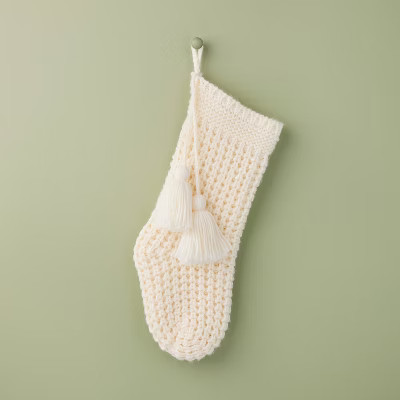 Knit Christmas Stocking Cream - Hearth & Hand™ with Magnolia | Target