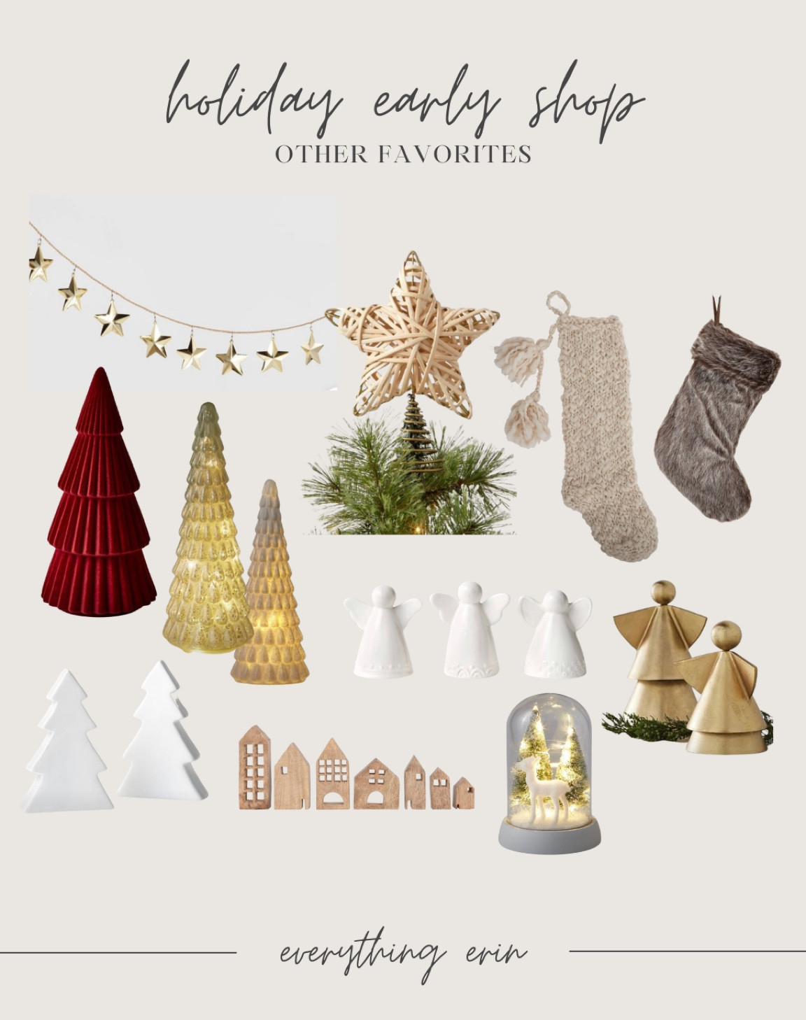 Holiday Christmas favorite finds stocking tree village garland 

#LTKhome #LTKSeasonal #LTKHoliday