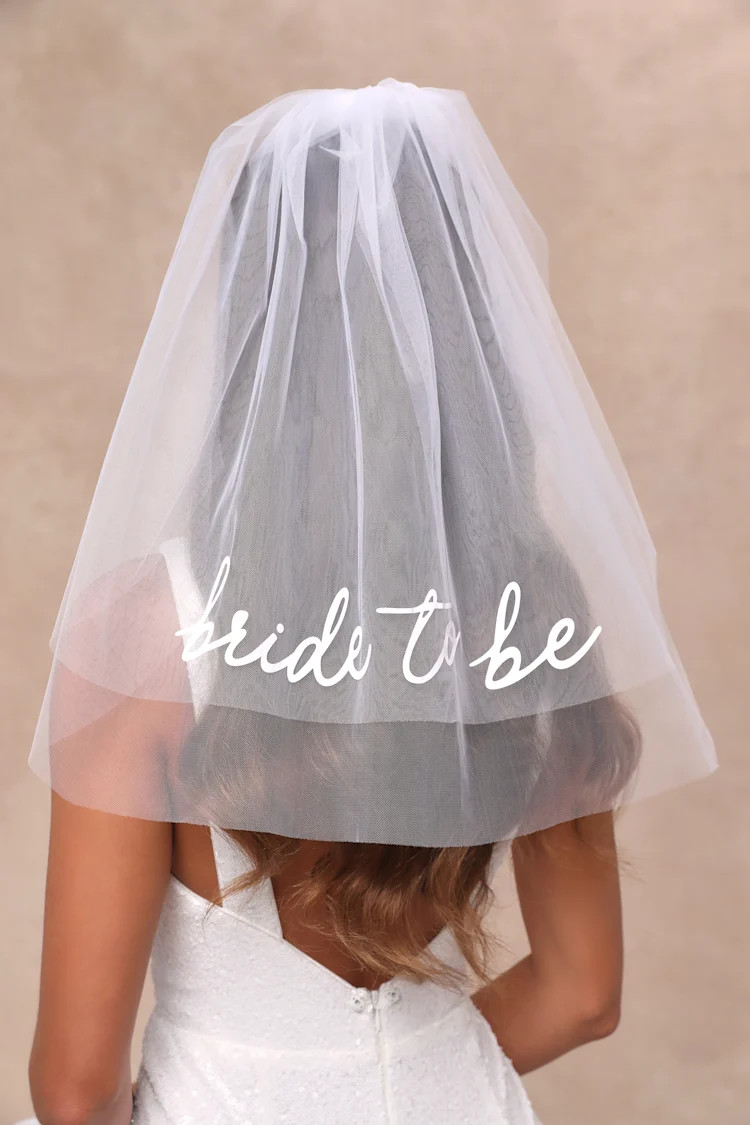 Bride to Be White Tulle Layered Short Veil | Lulus