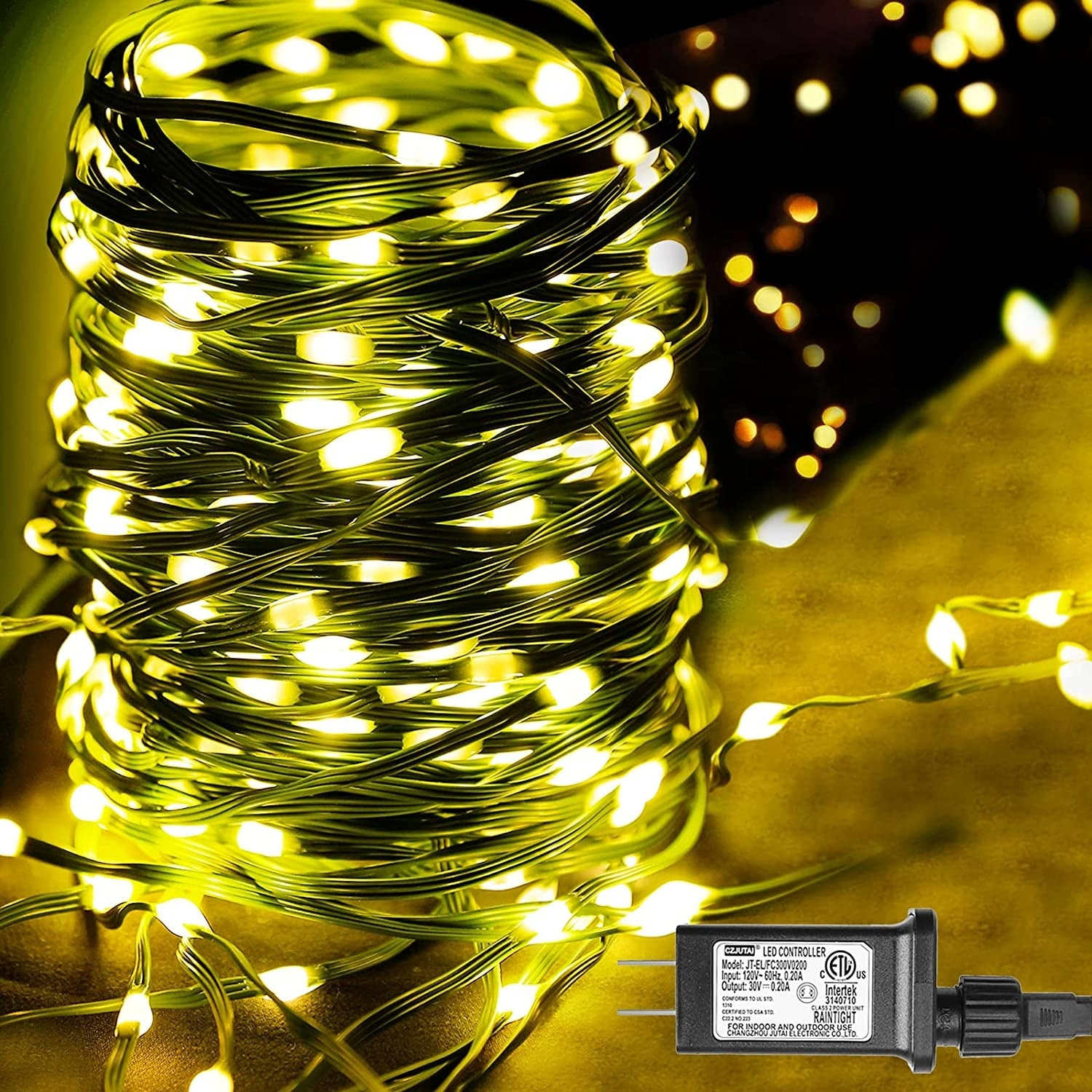 76ft 200 LED String Lights for Outside 8 Modes Waterproof - Yellow | Bed Bath & Beyond