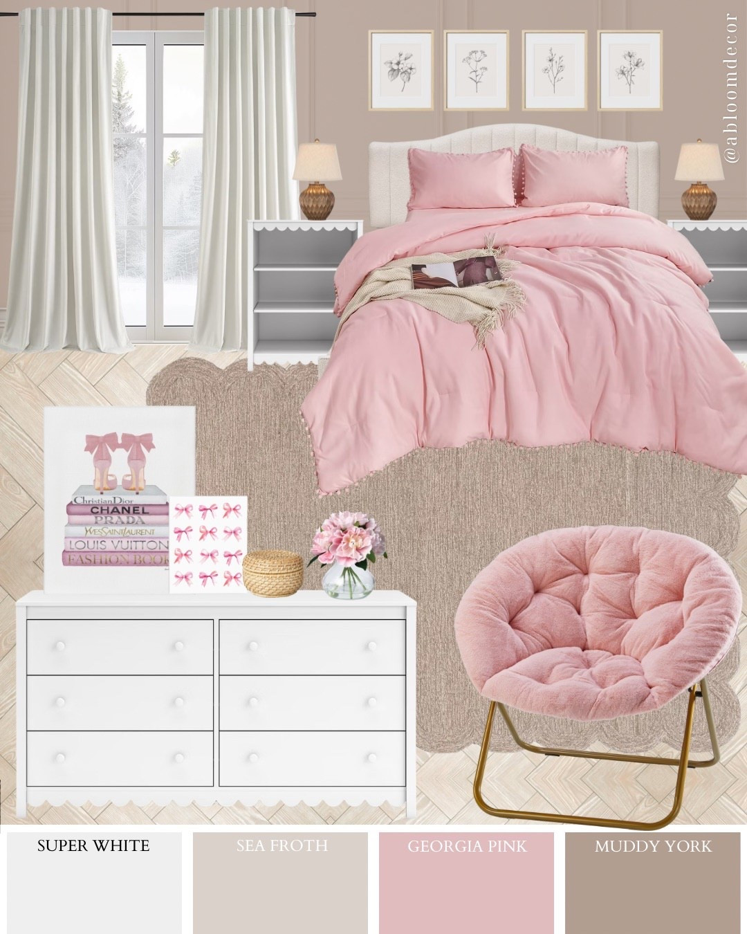 Sweet Blush Teen Girl Bedroom Design Idea

#LTKmomlife #LTKHome #LTKKids