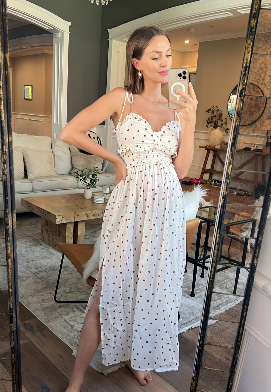 white ruffle dress long Frankies Bikinis - Christabelle Ruffle Maxi Dress main image 1