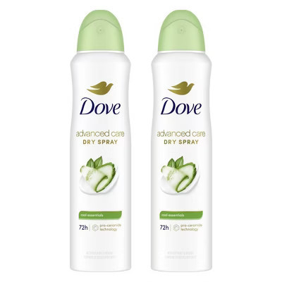 Dove Beauty Advanced Care Cool Essential Dry Spray Antiperspirant & Deodorant Twin Pack - 3.8oz/2ct | Target