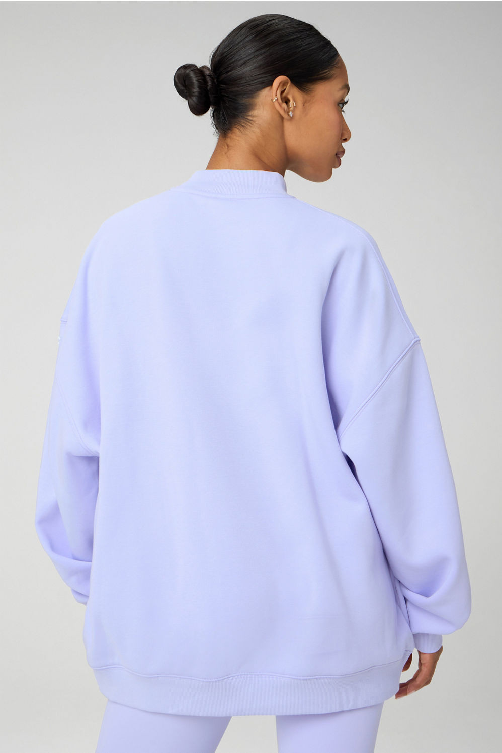 Cozy Fleece Oversized Mock Neck Sweatshirt | Fabletics