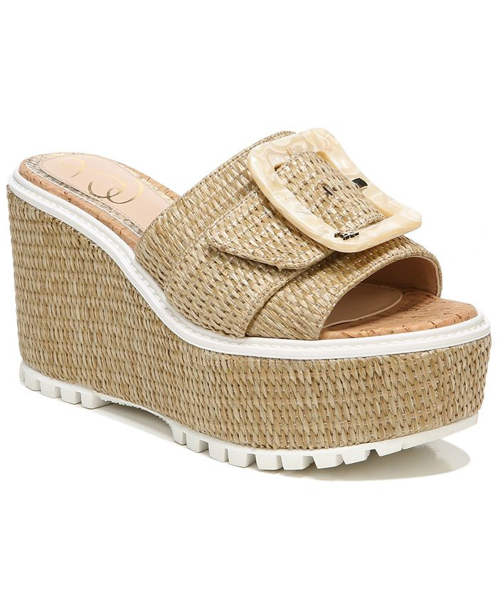 Sam Edelman Women's Livi Buckle Wedge Sandals & Reviews - Sandals - Shoes - Macy's | Macys (US)