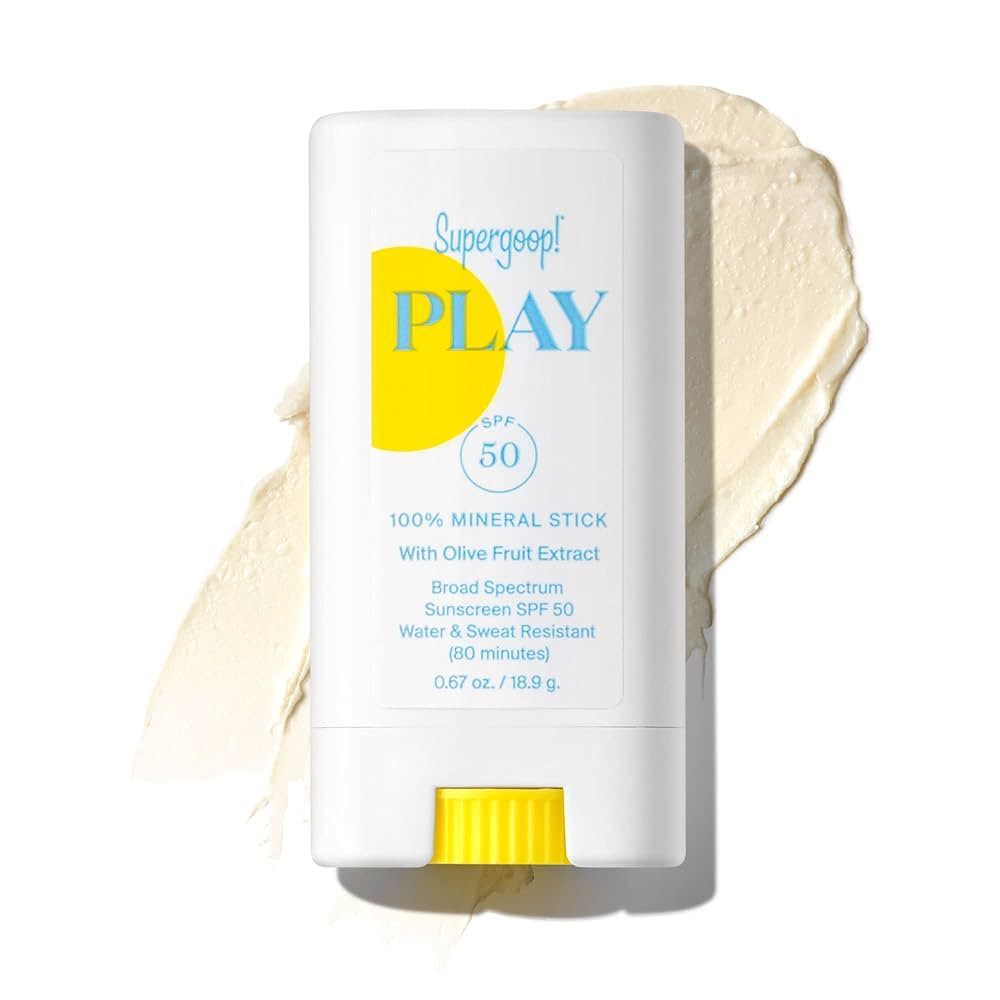 Supergoop! PLAY Mineral Stick SPF 50, 0.67 oz - On-the-Go Broad Spectrum Face Sunscreen - Water R... | Amazon (US)