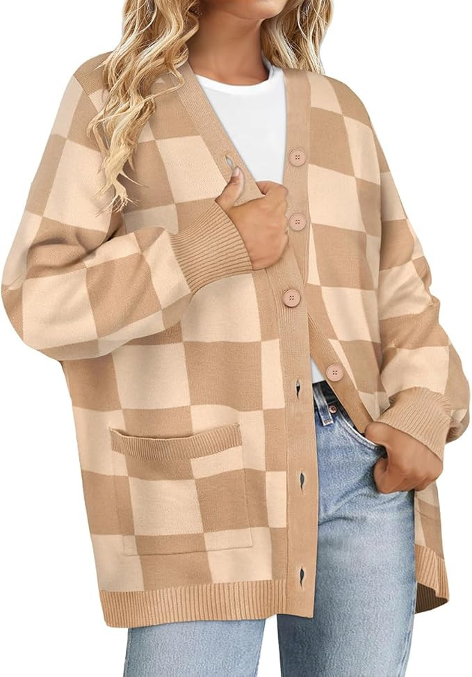 RITERA Womens Plus Size Cardigans Sweatershirts Coat Open Front Button Up Long Sleeeve Oversize W... | Amazon (US)