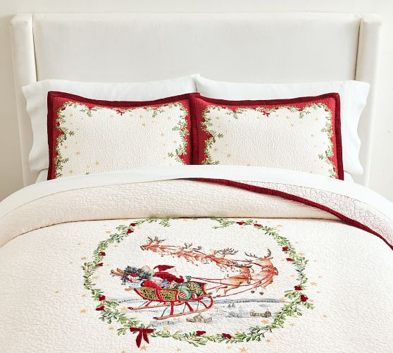 Vintage Santa Quilt | Pottery Barn (US)