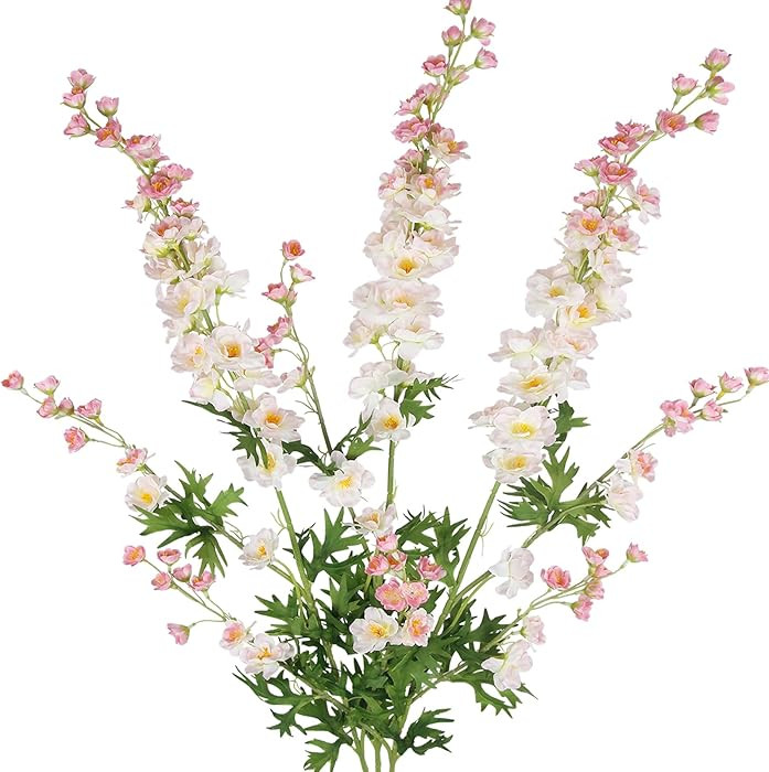 CITYES 3 Pcs Delphinium Artificial Flowers Bulk 35" Long Stem Silk Larkspur Flowers Artificial Sn... | Amazon (US)