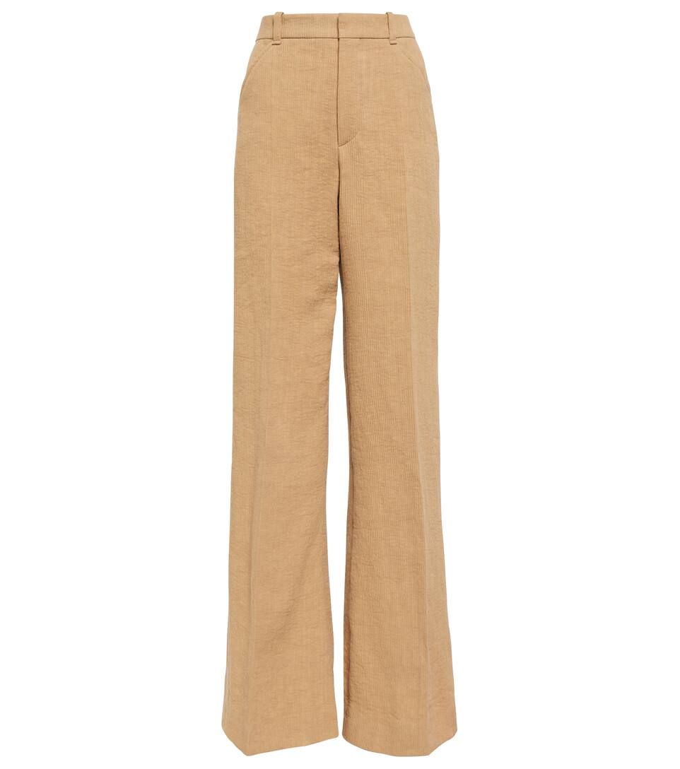 High-rise linen wide-leg pants | Mytheresa (US/CA)