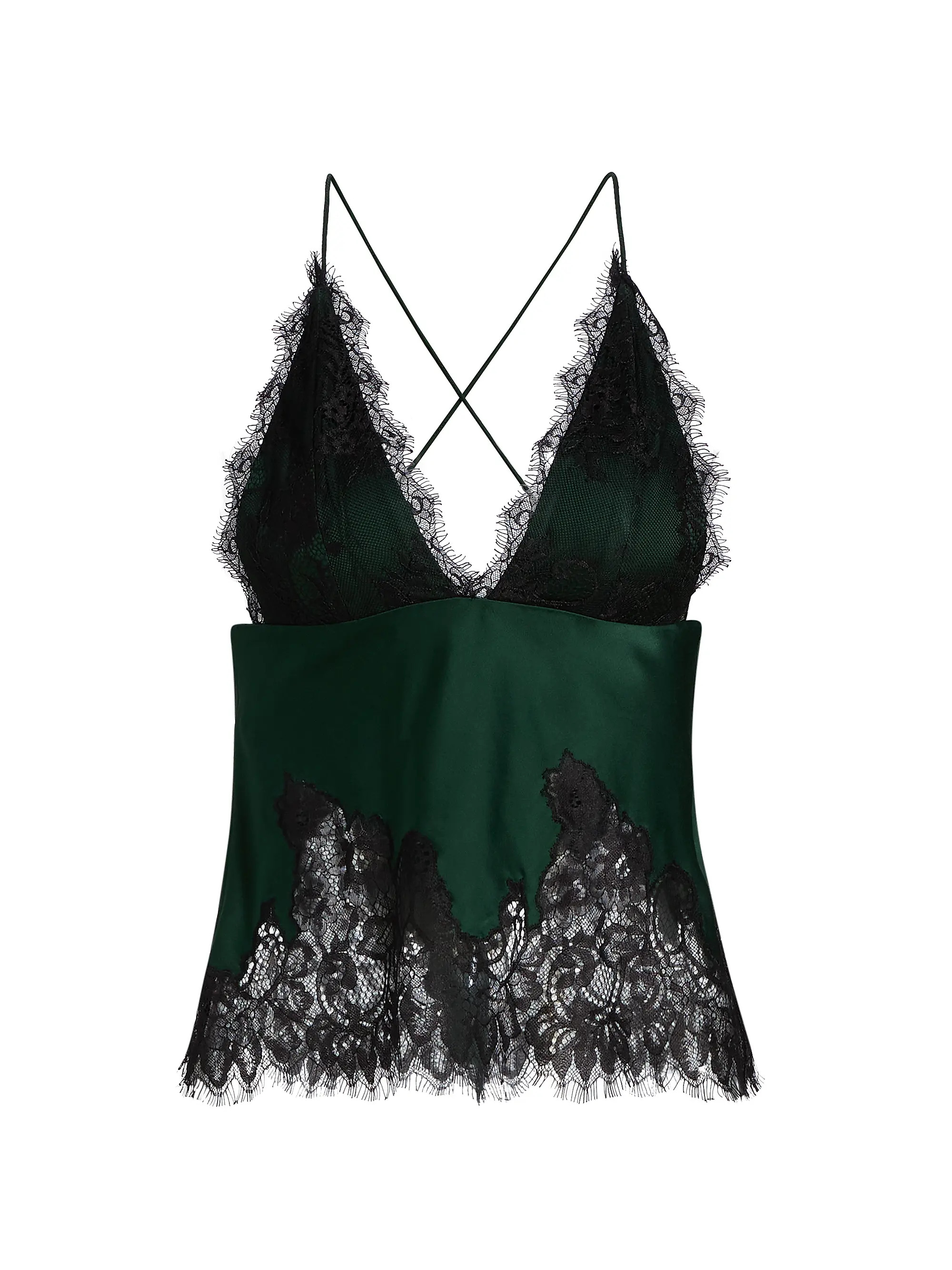 Alice + Olivia Claudia Lace V-Neck Slip Top | Saks Fifth Avenue | Saks Fifth Avenue