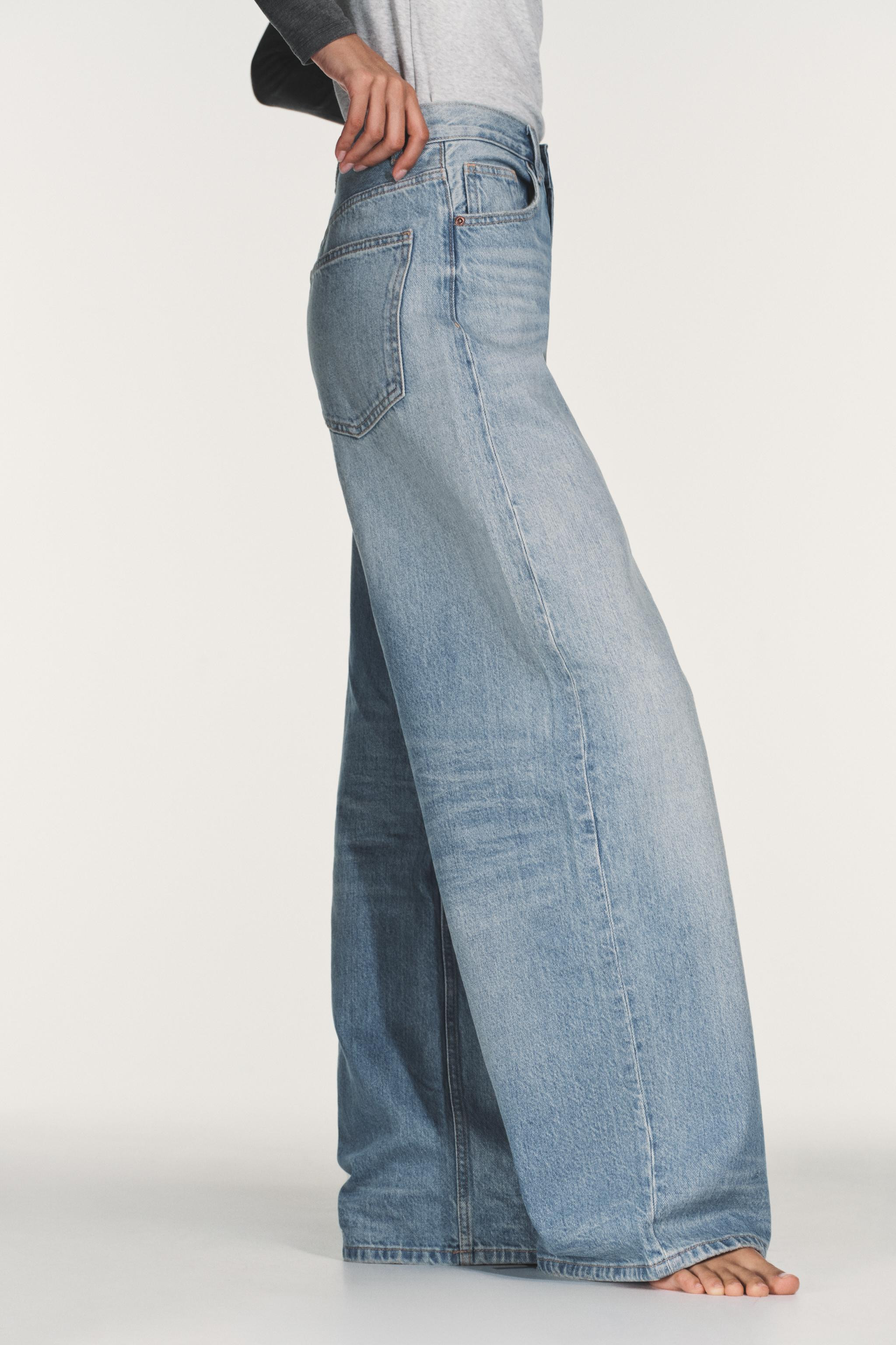 TRF EXTRA WIDE LEG HIGH-WAIST JEANS | Zara US
