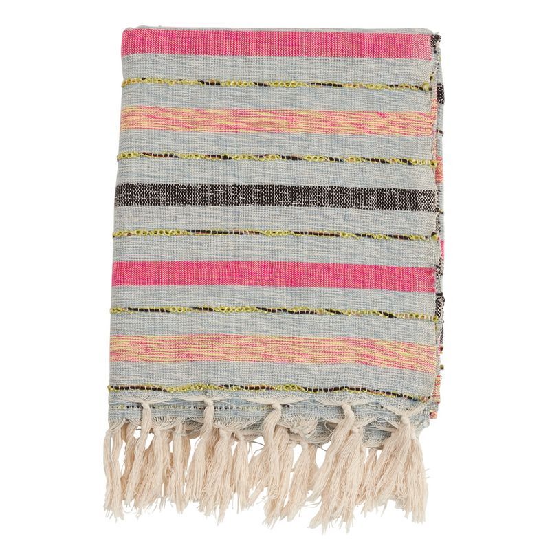 Saro Lifestyle Striped Throw Blanket With Multi-Color Design | Target