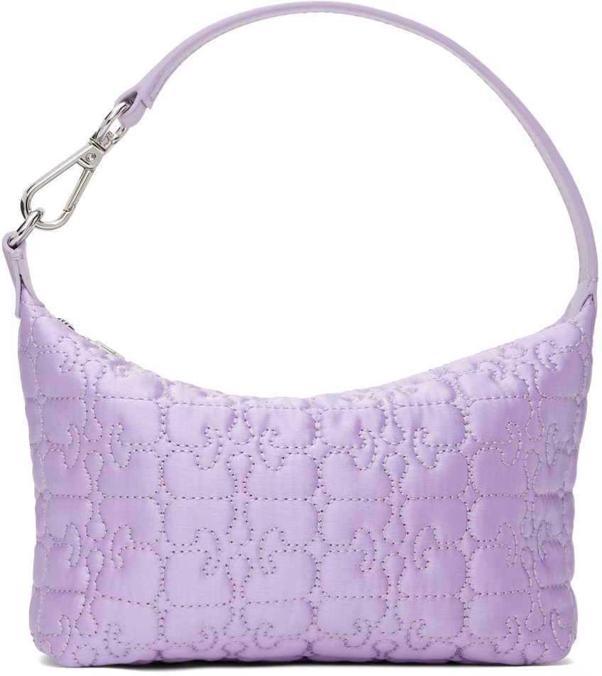 Purple Small Butterfly Pouch Satin Bag | SSENSE