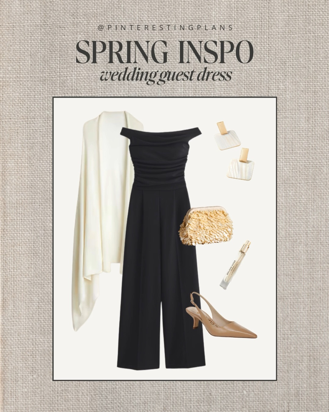 Spring wedding guest look - black jumpsuit! 

Spring event 
Spring wedding guest 
Wedding guest dress

#LTKWedding #LTKSeasonal