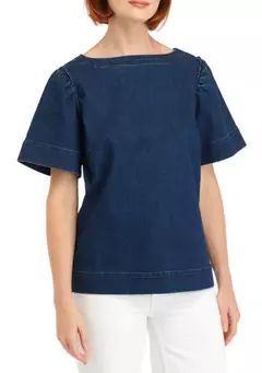 Women's Short Sleeve Denim Top | Belk