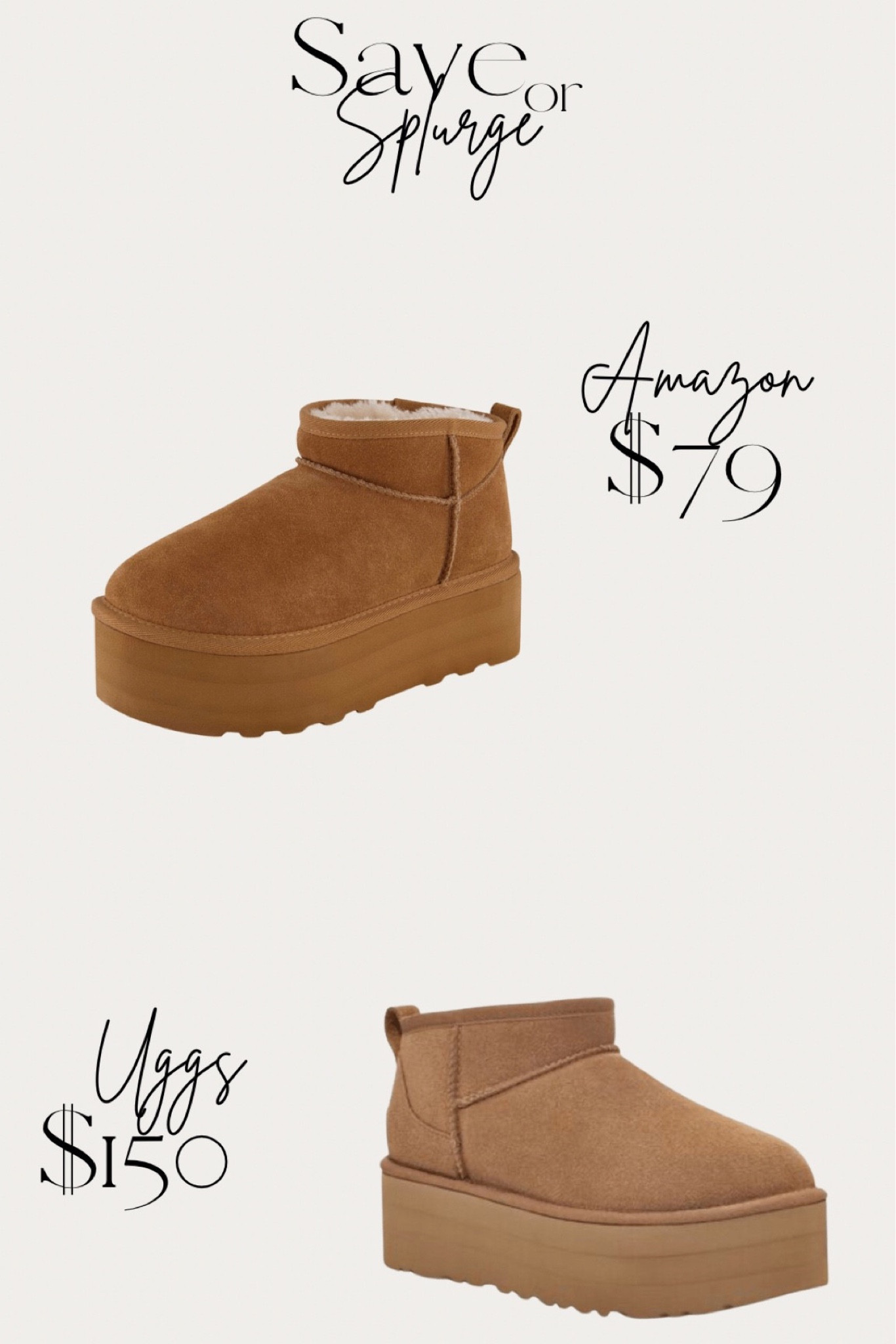 The viral #Ugg inspired ultra mini platform boots from #Amazon 🙌🏽 TTS

#LTKstyletip #LTKshoecrush #LTKsalealert