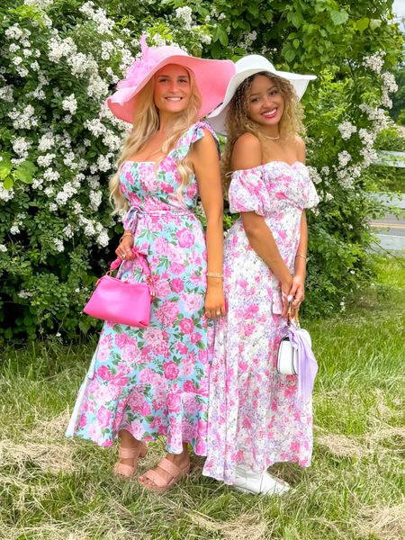 Our outfits for the horse races! We both wanted to wear long floral dresses. Kianna’s dress is on sale right now for $63! I dressed up my hat a little by adding a fascinator flower clip to the bow that already came on the hat. It looked so cute together and everyone thought it came like that.


Derby style, Kentucky derby, race day style, picnic dresses, wedding guest dresses, summer dresses, floral dresses, maxi dresses, derby hats, sun hats, maxi dresses, feminine style 

#LTKWedding #LTKStyleTip #LTKParties