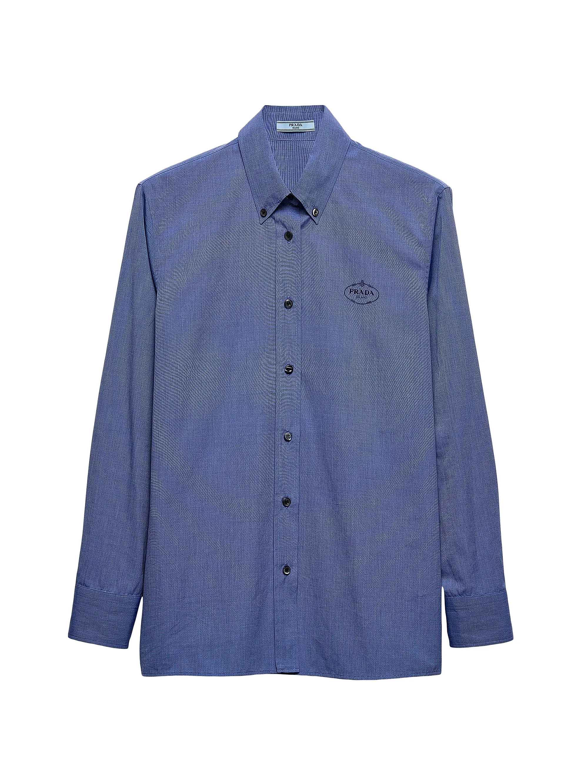 Prada Embroidered Fil-à-Fil Shirt | Saks Fifth Avenue | Saks Fifth Avenue