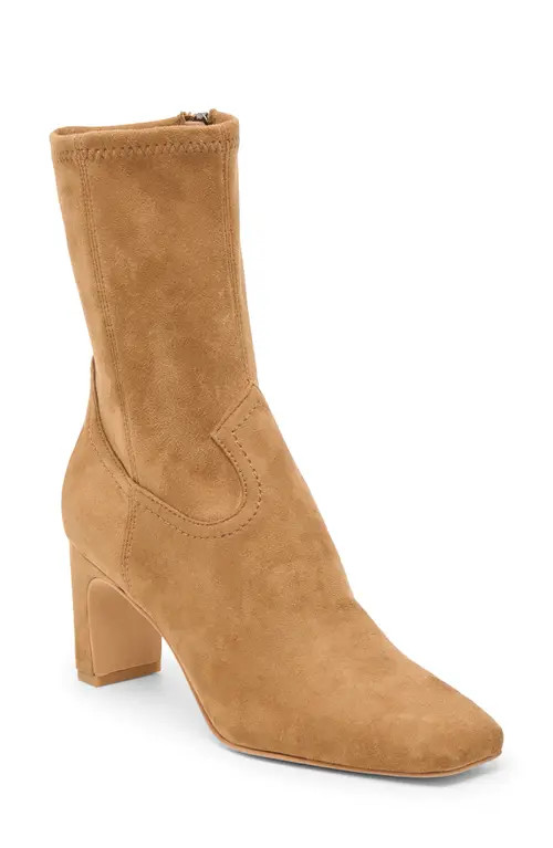 Dolce Vita Roan Block Heel Bootie in Light Brown Stella Suede at Nordstrom, Size 6.5 | Nordstrom