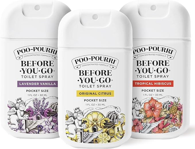 Poo-Pourri Before-You-Go Pocket Toilet Spray, Travel Essentials, 1 Fl Oz, Spring Variety 3 Pack, ... | Amazon (US)