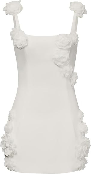 JW PEI Women's Elaina Rosette Applique Mini Dress | Amazon (UK)