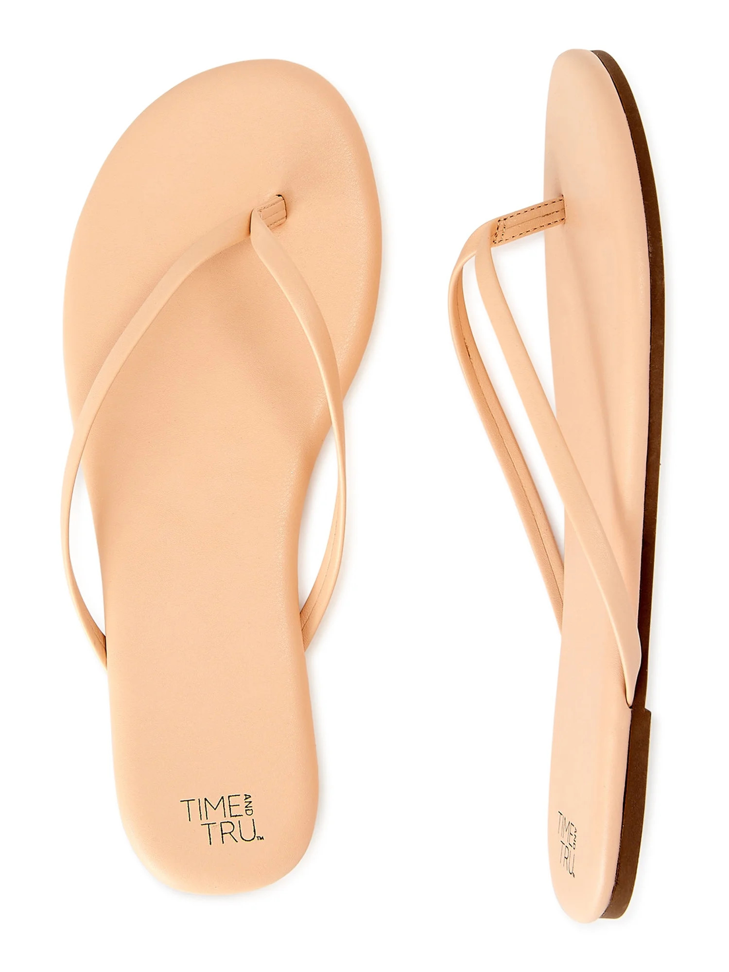 Time and Tru Women’s Wide Width Barely There Flip Flop | Walmart (US)