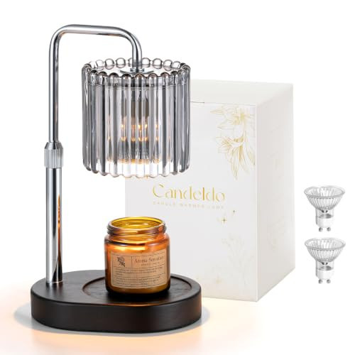 Candeldo Candle Warmer Lamp with Timer: Silver Wax Melt Warmer | Amazon (US)