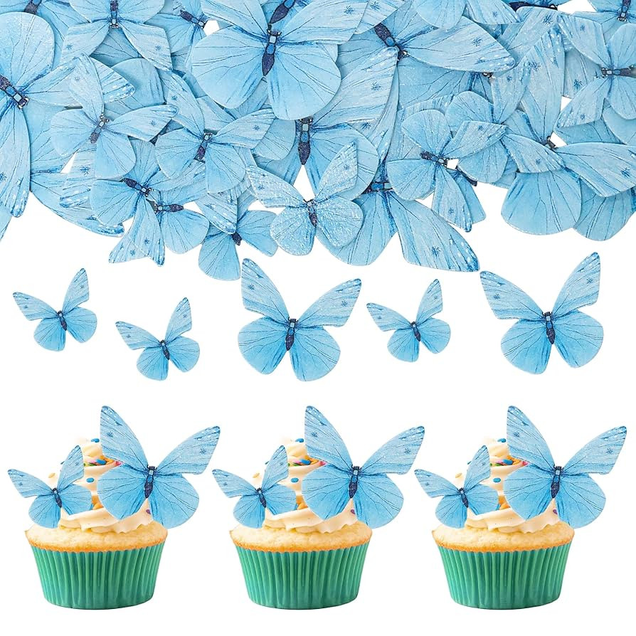 Gyufise 72Pcs Edible Butterfly Cupcake Toppers & Decorations for Butterfly Theme Baby Shower & Ki... | Amazon (US)