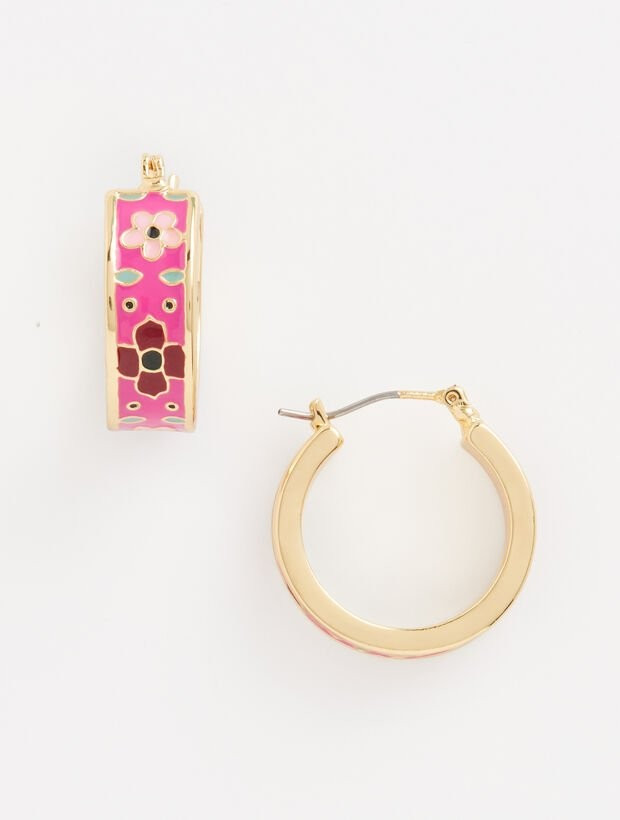 Cloisonné Hoop Earrings | Talbots