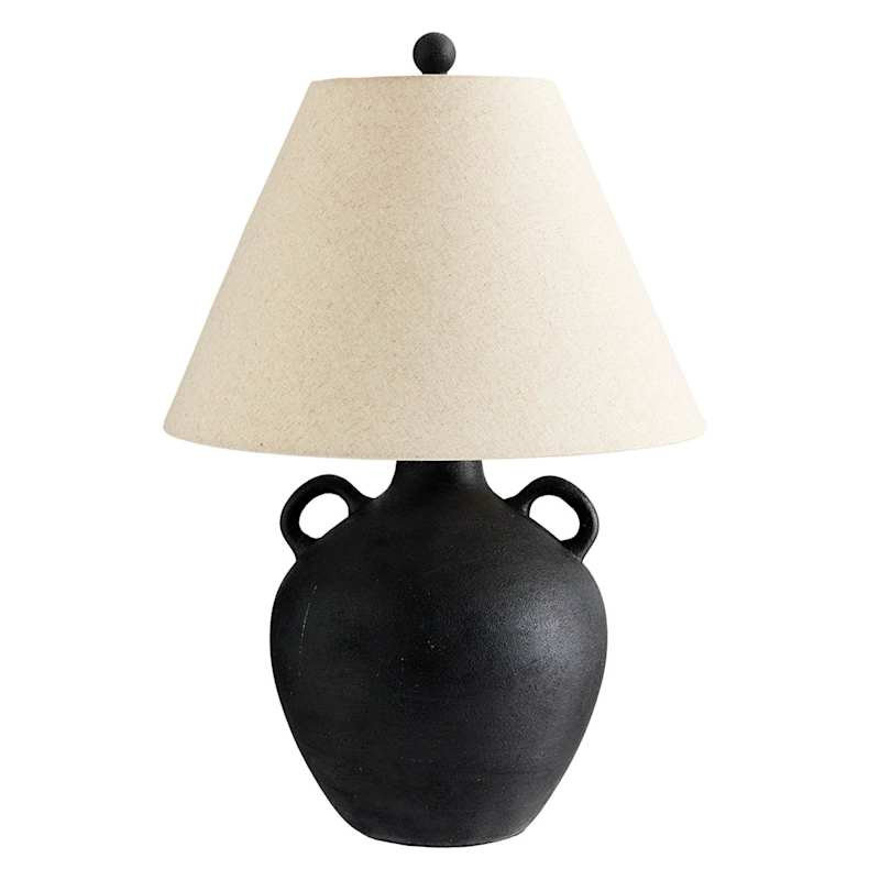 Black Ceramic Lamp with Shade, 24" | At Home