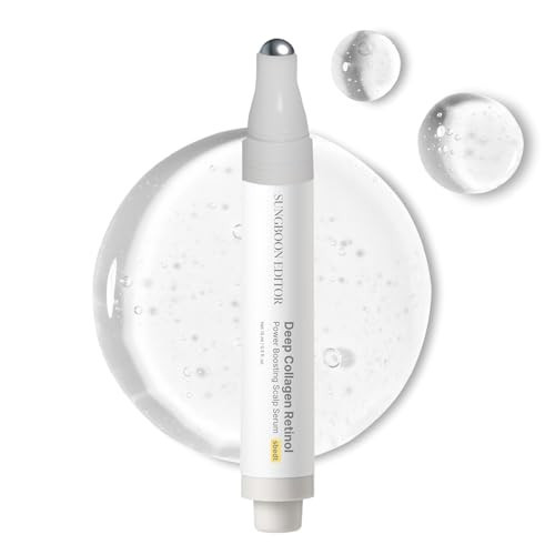 SUNGBOON EDITOR Deep Collagen Retinol Scalp Serum |Roll-On Hair Growth&Thickening Serum |Dry, Itchy Scalp Treatment |Caffeine +Biotin +Rosemary |Korean Hair Care,0.5 fl oz | Amazon (US)