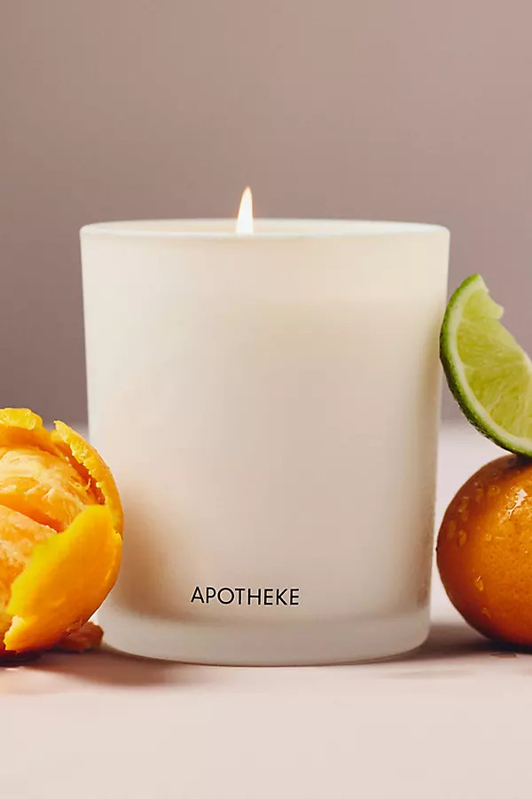 Apotheke Bergamot Tangerine Boxed Glass Candle | Anthropologie (US)
