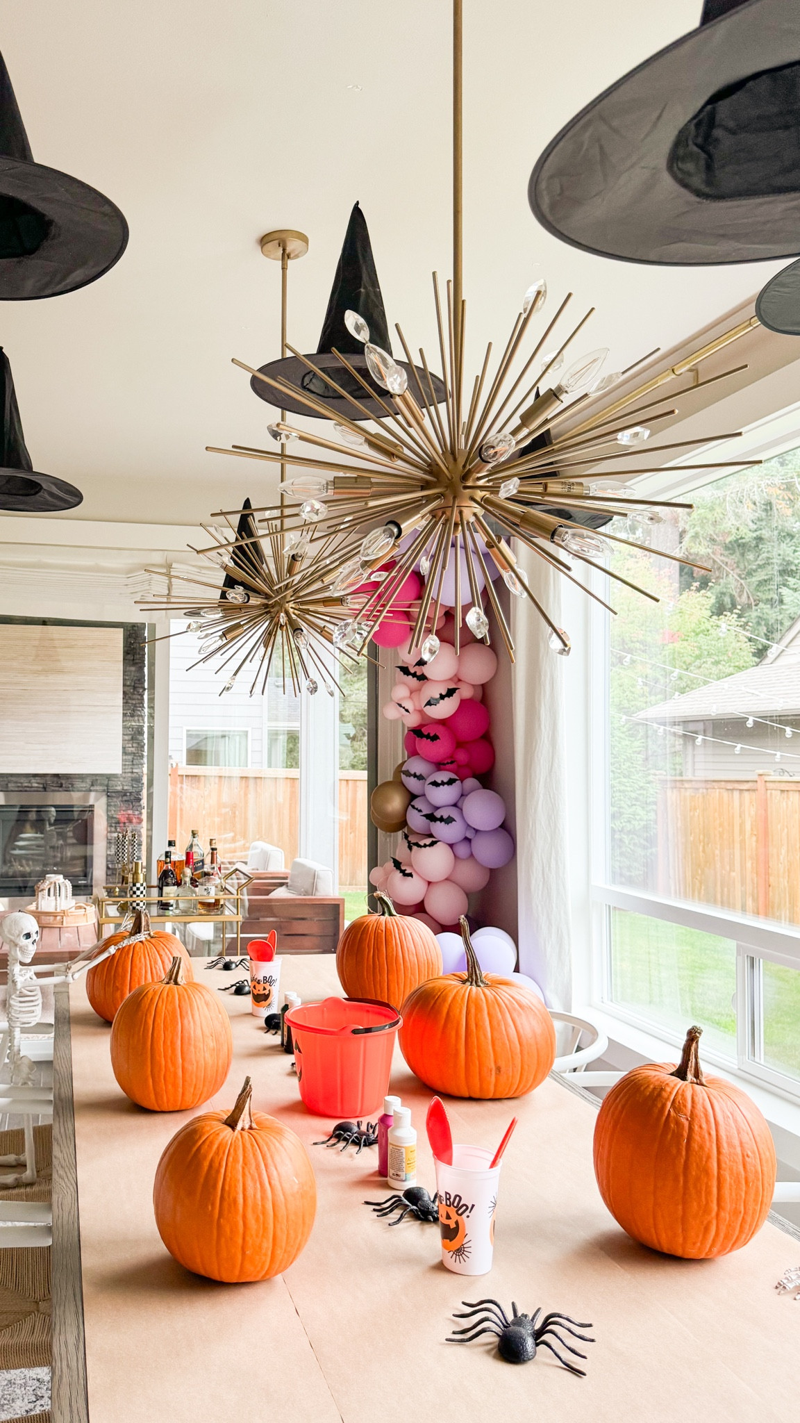 PUMPKIN CARVING SET UP! 

Bats, witch hats, command strips, acrylic paint set, brown paper bags, brown paper roll 

#LTKHalloween #LTKHoliday #LTKParties