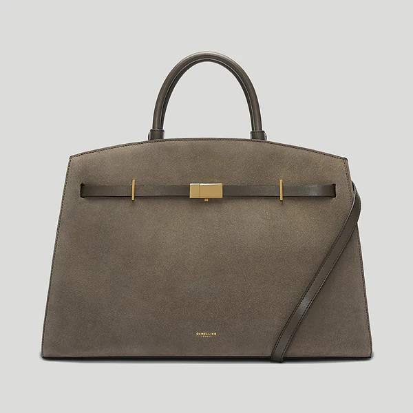 The Hudson | Daim Olive Profond & Cuir Lisse Olive Profond | DeMellier | DeMellier