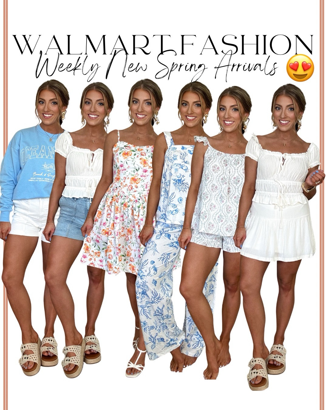 Walmart new arrivals I can’t stop talking about this week 😍
Y’all… this might be one of my favorite Walmart fashion hauls lately. SO many cute spring outfits, matching sets, dresses, denim, and everyday pieces that look like they came from a boutique instead of Walmart.

I found the prettiest spring tops, easy outfits for mom life, the best new jeans, adorable dresses, comfy shorts, and the cutest layering pieces. Everything is affordable but looks so much more expensive — which is exactly why I keep going back every week.

If you love finding budget-friendly outfits that still feel put together, you need to see these new arrivals. Perfect for spring, summer, travel, school drop-off, vacations, and everyday wear.

Everything is linked in my LTK / shop — and a lot of these will sell out fast like they always do.

#walmartfashion #walmartnewarrivals #walmartfinds #walmarthaul #affordablefashion #springoutfits #momstyle #budgetfashion #everydayoutfits #denimfinds #springfashion #lookforless #ltkstyle #ltkfashion #walmartstyle #under20finds #springhaul #walmartclothing #weeklyhaul #fashionforless

#LTKPetite #LTKootd