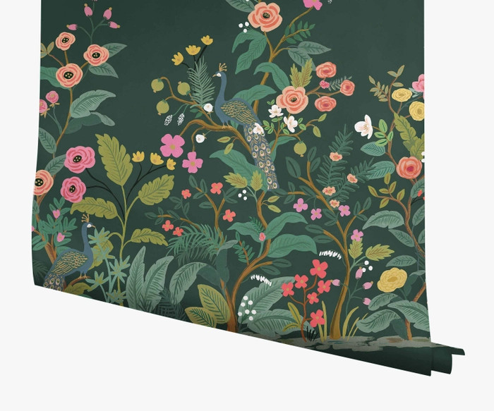 Emerald Peacock Wallpaper Mural | Rifle Paper Co. | Rifle Paper Co.