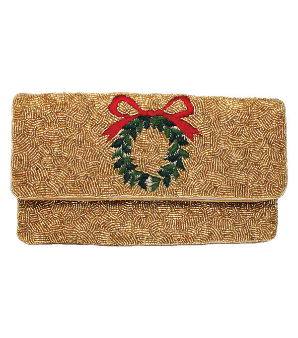Gold Wreath - Beaded Clutch | Lisi Lerch Inc