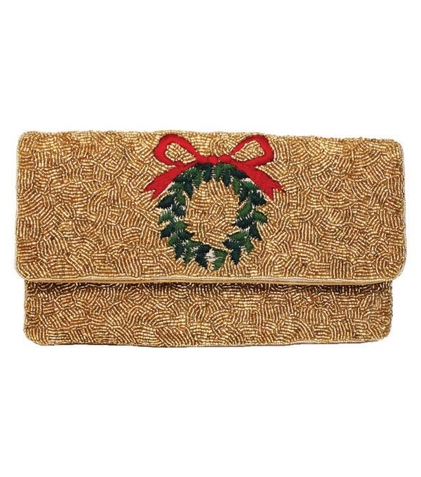 Gold Wreath - Beaded Clutch | Lisi Lerch Inc