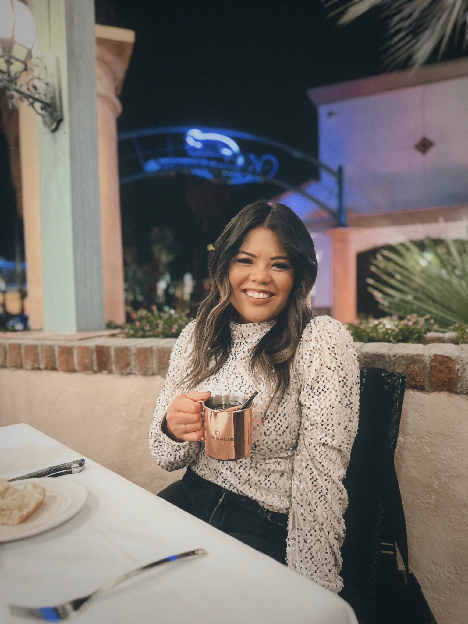 Sequin top from Evereve on sale (now $39.99, was $99)!  From reviews, make sure to size up!  I usually wear a small and I’m wearing a large in this which fit perfect! Night out - party top #competition 

#LTKsalealert #LTKFind #LTKunder50