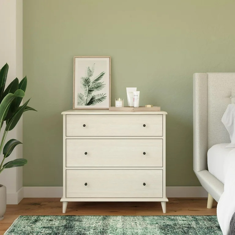 Ameriwood Home Farnsworth 3 Drawer Dresser, Ivory Oak | Walmart (US)