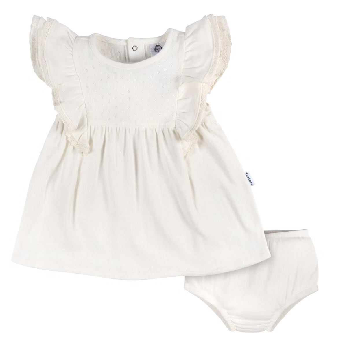 Gerber Baby Girls' Cotton Dress & Diaper Cover Set - 2-Piece | Target